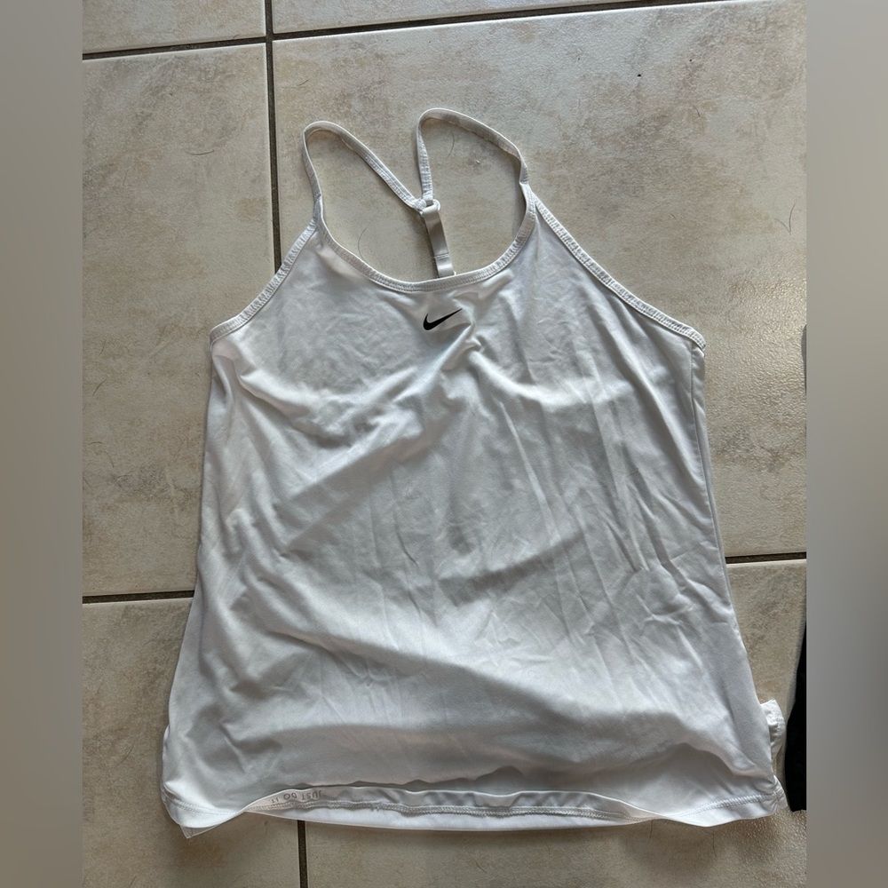 Nike Women’s Strappy Dri Fit Tank Top White - M